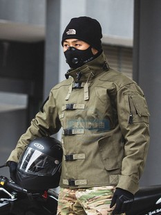 隐忍马克1骑行服冬季男款vintage美式机车服男士冬季赛车服外套