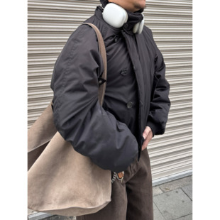 Anniehall25fw 一件过冬b-15飞行夹克轰炸机外套羊羔毛领棉服