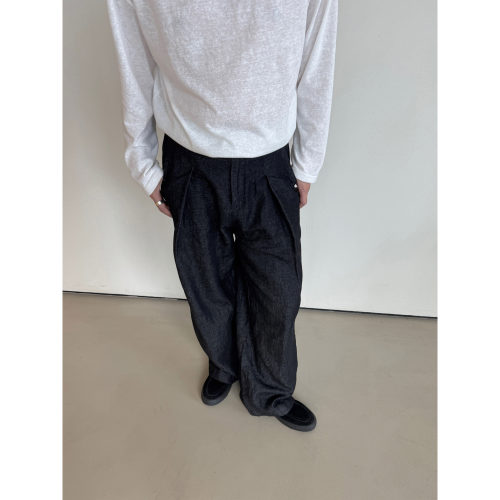 麻棉牛仔老钱风轻薄长裤牛仔裤