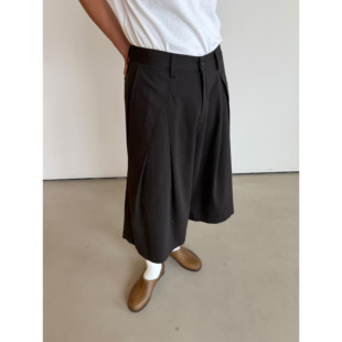 Anniehall26ss「天丝 醋酸 A字廓形」7分西裤中裤竹节感静奢款