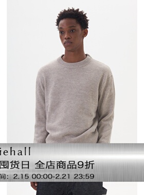 Anniehall25fw 小领口长螺纹双色羊毛杂色毛衣针织衫秋冬保暖