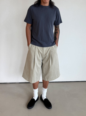 Anniehall25ss washed cropped pants 重水洗做旧染色7分休闲裤