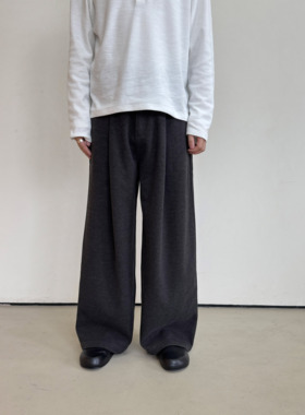 Anniehall24fw Woolen pants A字版型毛呢磨毛加厚西裤休闲裤