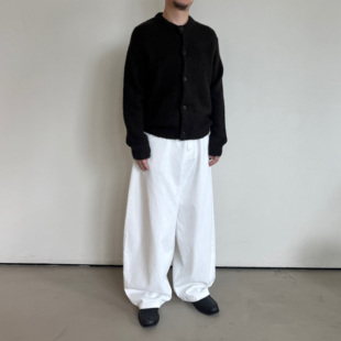 Anniehall25fw 大廓形茧形宽松双色重磅斜纹牛仔裤休闲裤