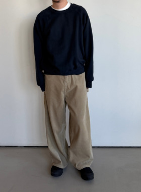 Anniehall25fw 复古画家裤水洗宽松灯芯绒复古工装长裤