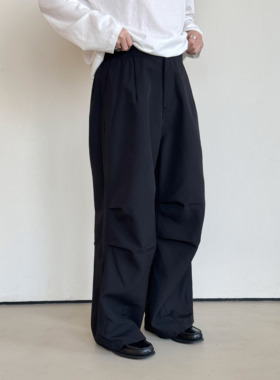 Anniehall25ss parachute pants机能西裤质感伞兵裤长裤宽松裁剪