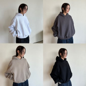 Anniehall24fw 短宽重磅加厚连帽卫衣1.0廓形保暖内里摇粒绒