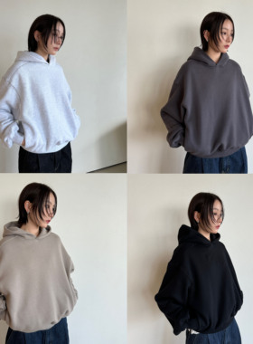 Anniehall24fw 短宽重磅加厚连帽卫衣1.0廓形保暖内里摇粒绒