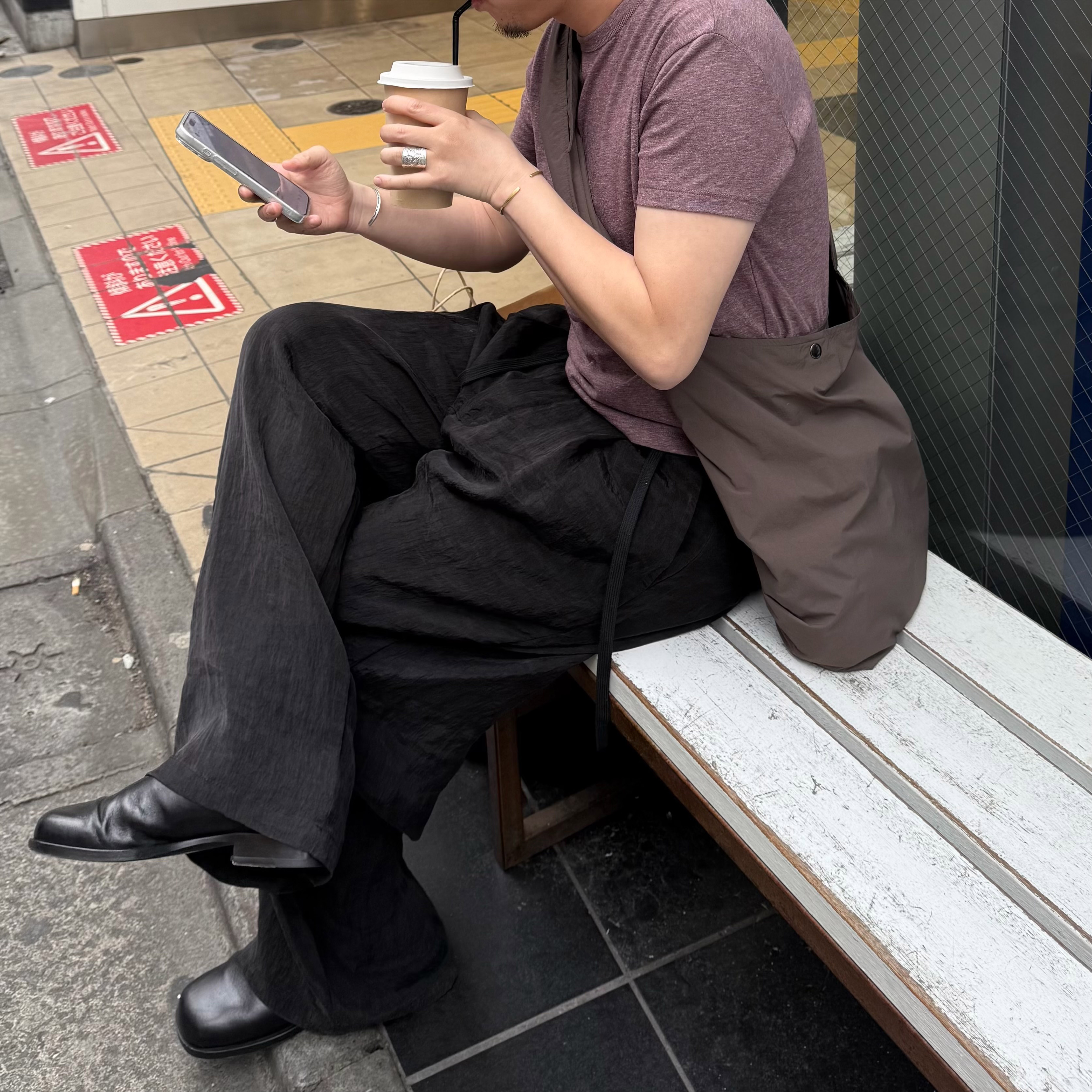Anniehall26ss 「果冻裤 干丝肌理 凉感抗皱」隆赛尔松紧休闲裤