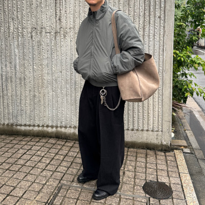 立领运动棉服短宽裁剪蝙蝠袖外套