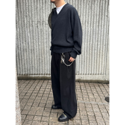 秋冬复古加厚中缝毛呢花呢西裤