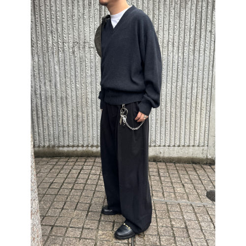 秋冬复古加厚中缝毛呢花呢西裤