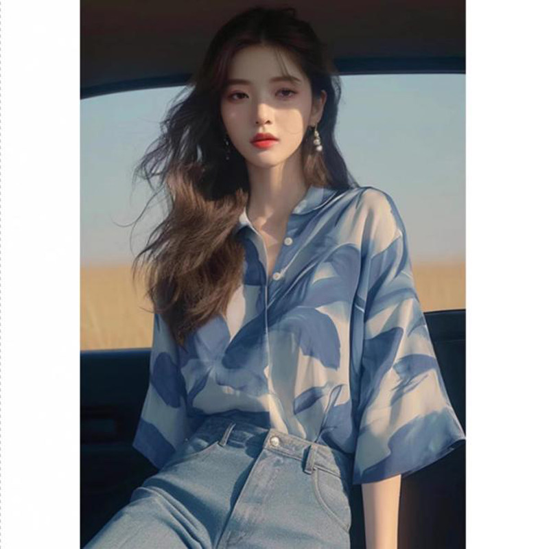 夏季外出哺乳衣宽松polo领上衣时尚显瘦哺乳期喂奶衣产后潮妈衬衫