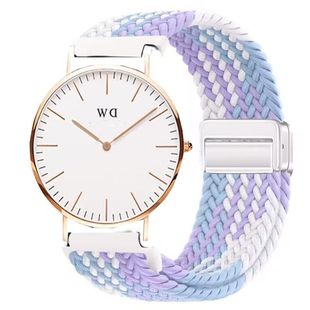 适用DW手表表带 CLASSIC系列32mm表盘磁吸编织透气14MM替换腕带