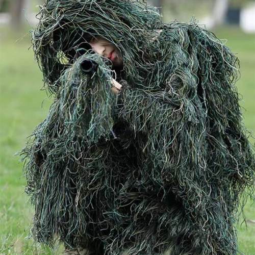 和平精英吉利服儿童伪装衣狙击手特种兵带草迷彩服套装cs吃鸡成人
