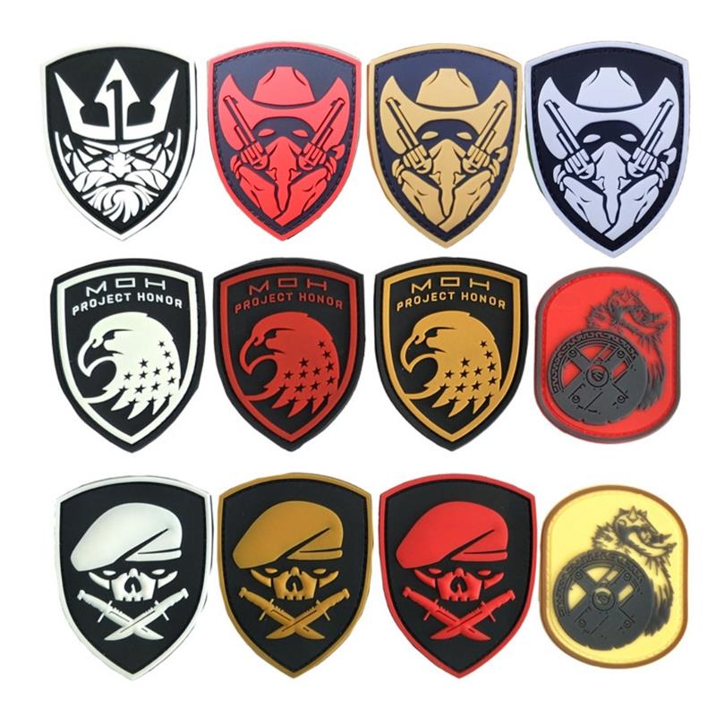 PVC荣誉勋章魔术贴臂章游骑兵胸章军迷战术徽章背包个性士气章