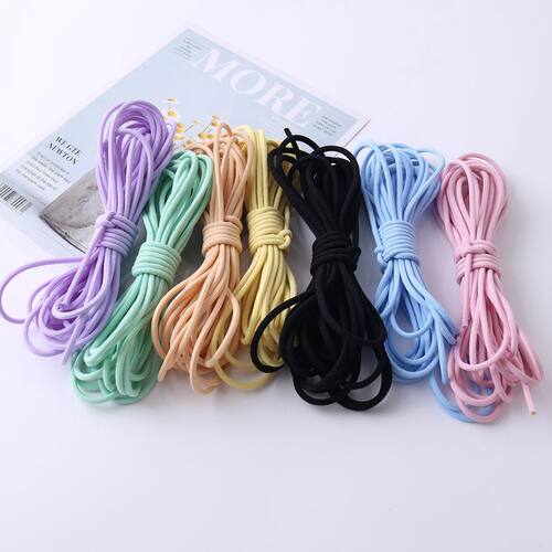 3MM皮筋糖果色绵绵绳diy