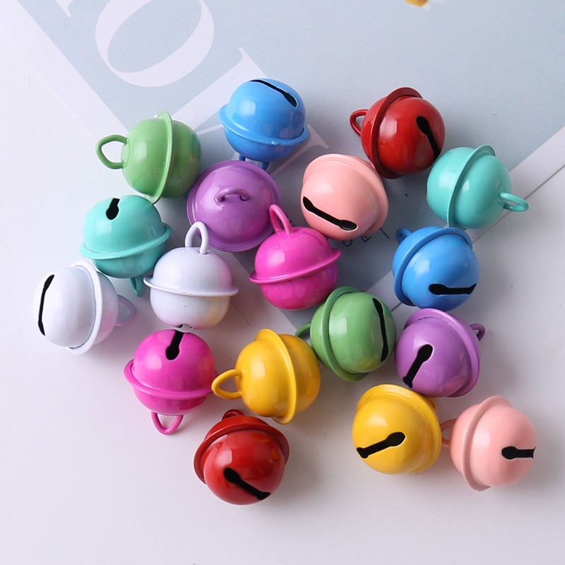 17mm糖果色宠物小圆铃铛DIY创意钥匙扣配件圣诞金属挂饰烤漆铃铛