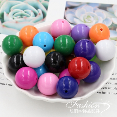 珠子diy亚克力糖果色早教散珠