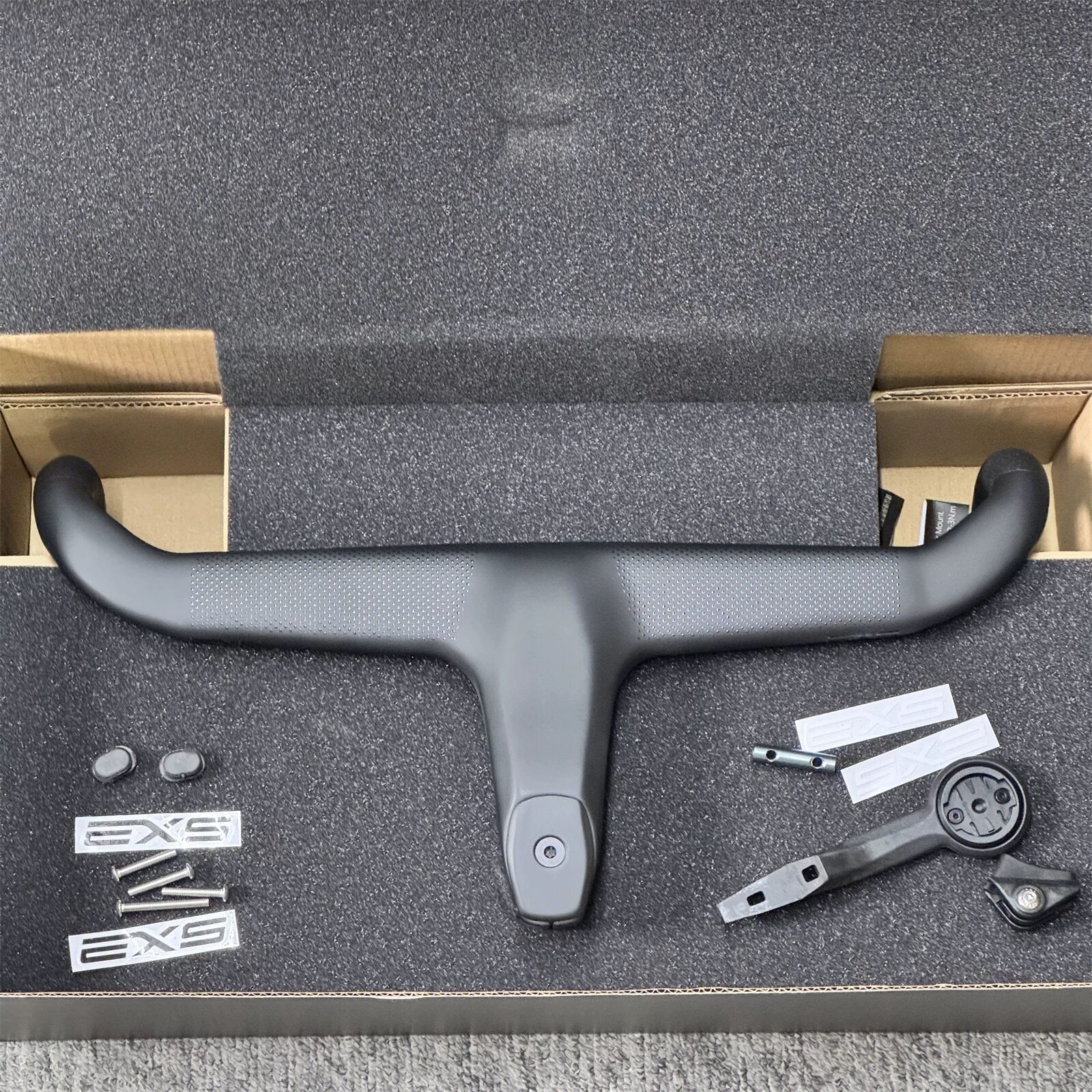 现货 EXS AeroVer 碳纤维 破风一体把 气动把 小弯把 码表架 垫圈