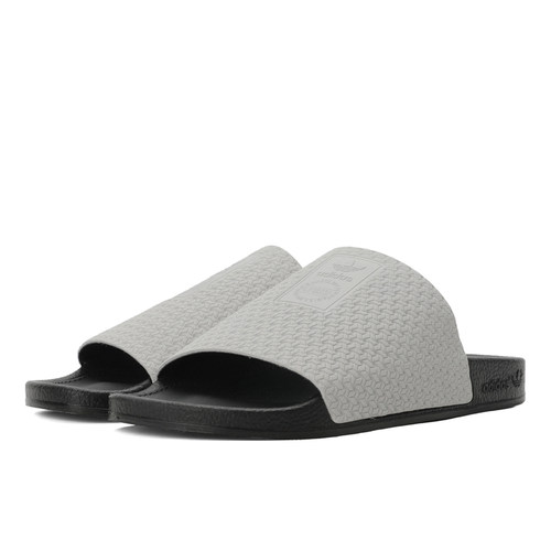 adidas三叶草编织花纹沙滩拖鞋