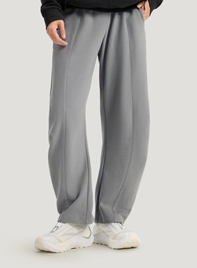 Adidas阿迪达斯男子26年春款FOS纯棉针织透气直筒长裤KU5300 5299