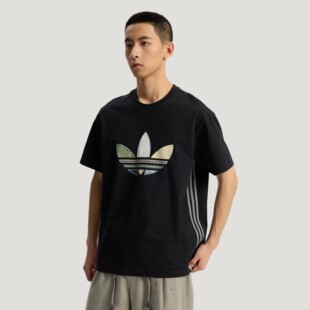 Adidas阿迪达斯三叶草男子26年夏款纯棉运动短袖T恤KW5671 KW5670