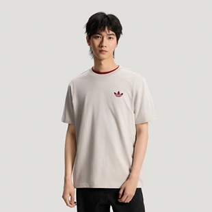 Adidas阿迪达斯三叶草男子26年夏纯棉后背印花短袖T恤LE7353 7354
