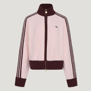 阿迪达斯三叶草女子26年春待撞色立领复古针织外套KV8866 KV8867