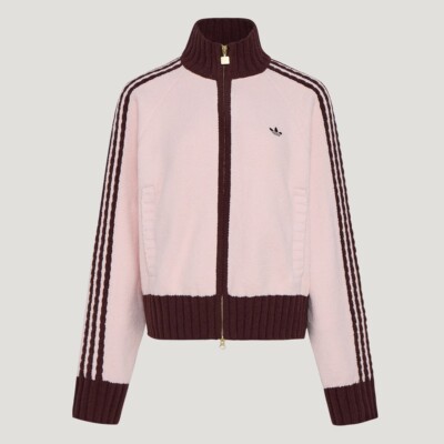 三叶草女子针织三条纹外套KV8867