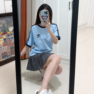 阿迪达斯三叶草男女Jennie复古纯棉短袖KB2459 JN7018 IA4850