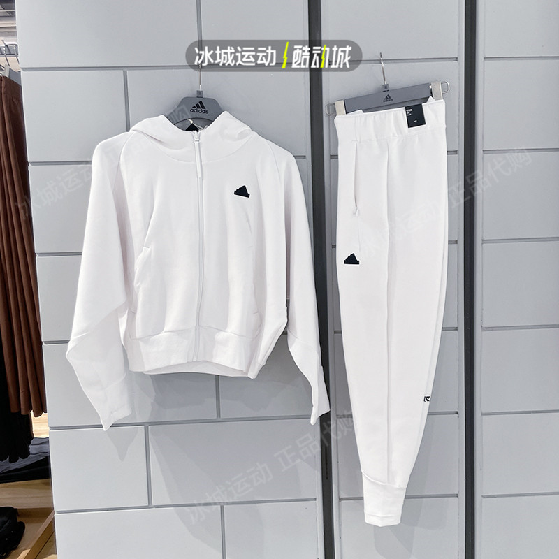 Adidas/阿迪达斯Z.N.E.女子秋季连帽运动外套长裤套装IN5133 5140