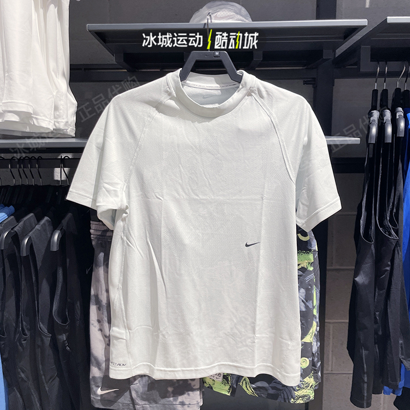 Nike/耐克男夏季圆领速干宽松休闲运动训练健身短袖T恤DX6955-100 运动服/休闲服装 运动T恤 原图主图