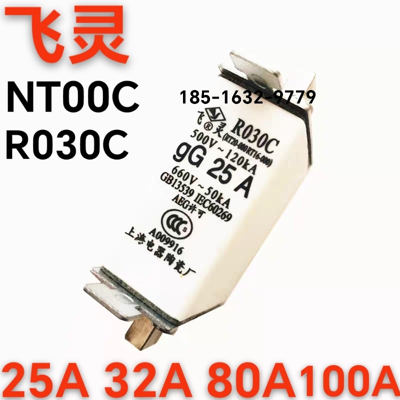 飞灵R030C熔断器NT00C保险丝gG25A32A63A80A125A全新现货茗东芯子