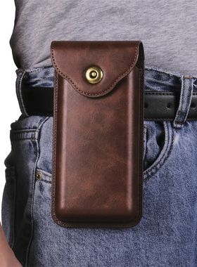 谷歌Googlepixelfold腰包适用oneplusOpen穿皮带挂腰皮套fold2竖款pixel9Profold真皮全包壳套男翻盖皮夹