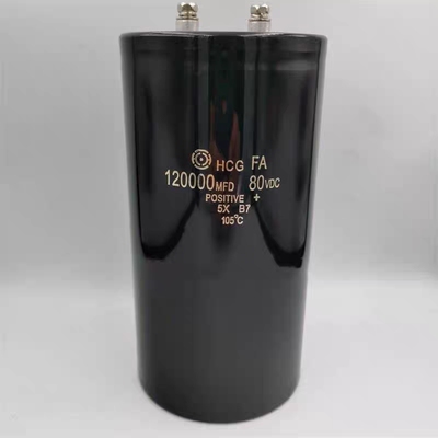 全新80V120000uf功放机 电焊机逆变器直流螺丝脚电容器90*170体积