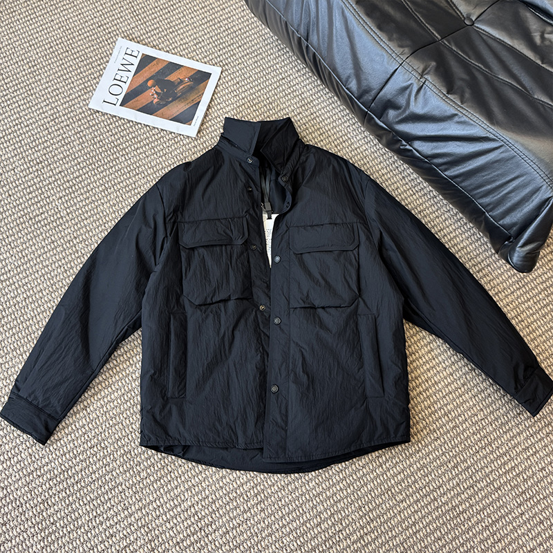 真羽绒90白鸭绒男士免烫常规立领冬季纯色休闲轻薄男女同款羽绒服