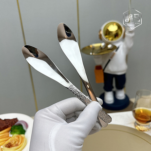 2只装包饺子挖馅勺神器304不锈钢勺馅料饺子馅馄饨加厚压舌板子