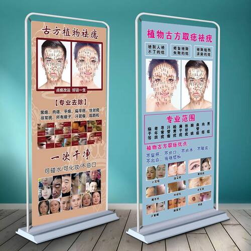 男女面痣图点痣图片面痣面相去痣海报美容院装饰画广告展架易拉宝