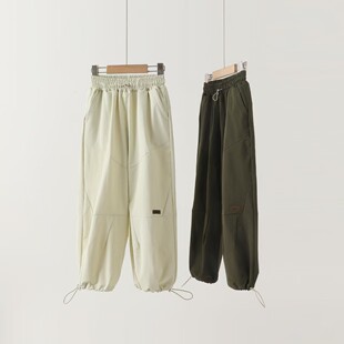 HD1HK066儿童春夏户外登山休闲宽松长裤 男女中大童潮流百搭裤