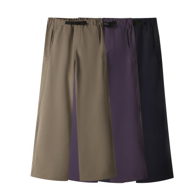 FD86042成人高端休闲时尚梭织加绒防风直筒裤子