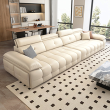 劳伦斯沙发真皮客厅轻奢高级感新款直排意式极简头层牛皮双三人位