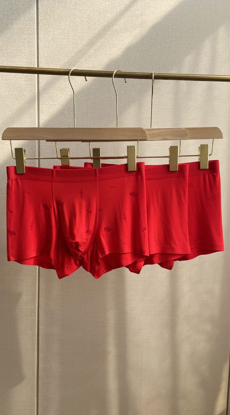 美奈川新年红本命年新婚红色男士内裤鸿运当头透气吸湿男士内裤,女士内衣/男士内衣/家居服,男平角内裤,淘宝优惠券,粉丝福利购,淘宝优惠卷