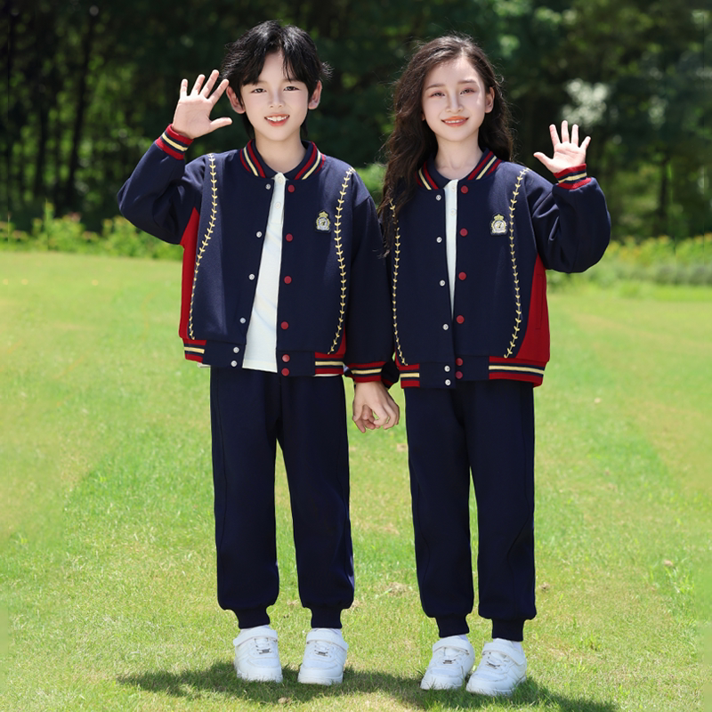 小学生运动会班服三四件套幼儿园园服棒球服春秋款儿童民族风校服