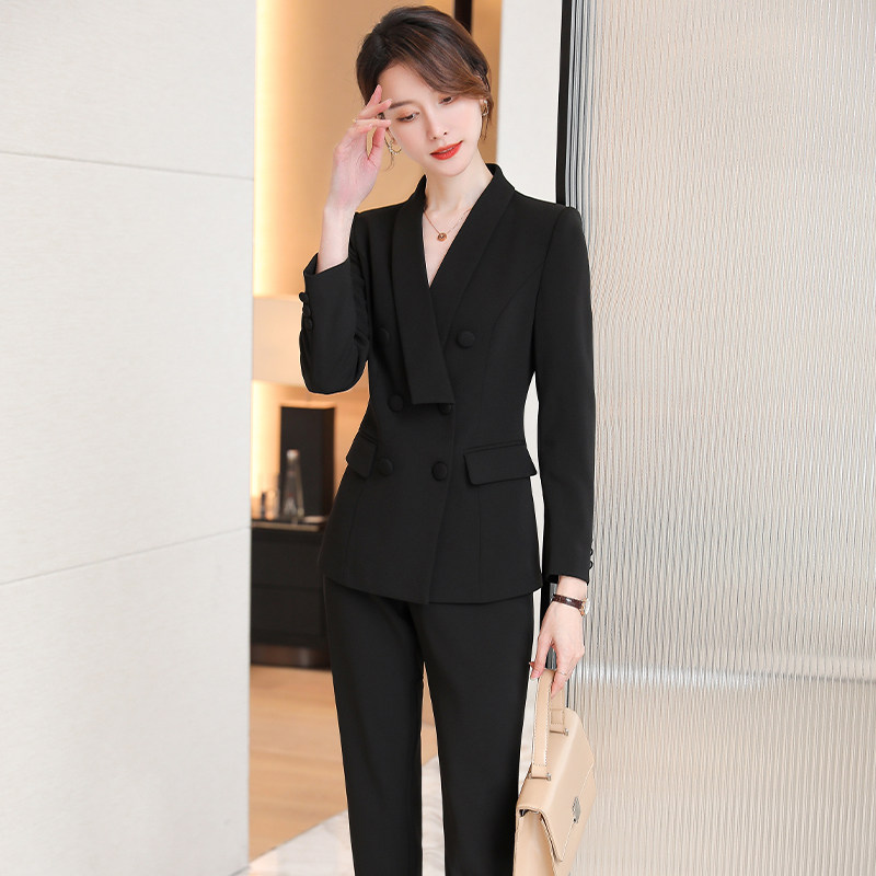 诗璐雅职业套装女冬季气质西装时尚面试正装上班族酒店经理工作服