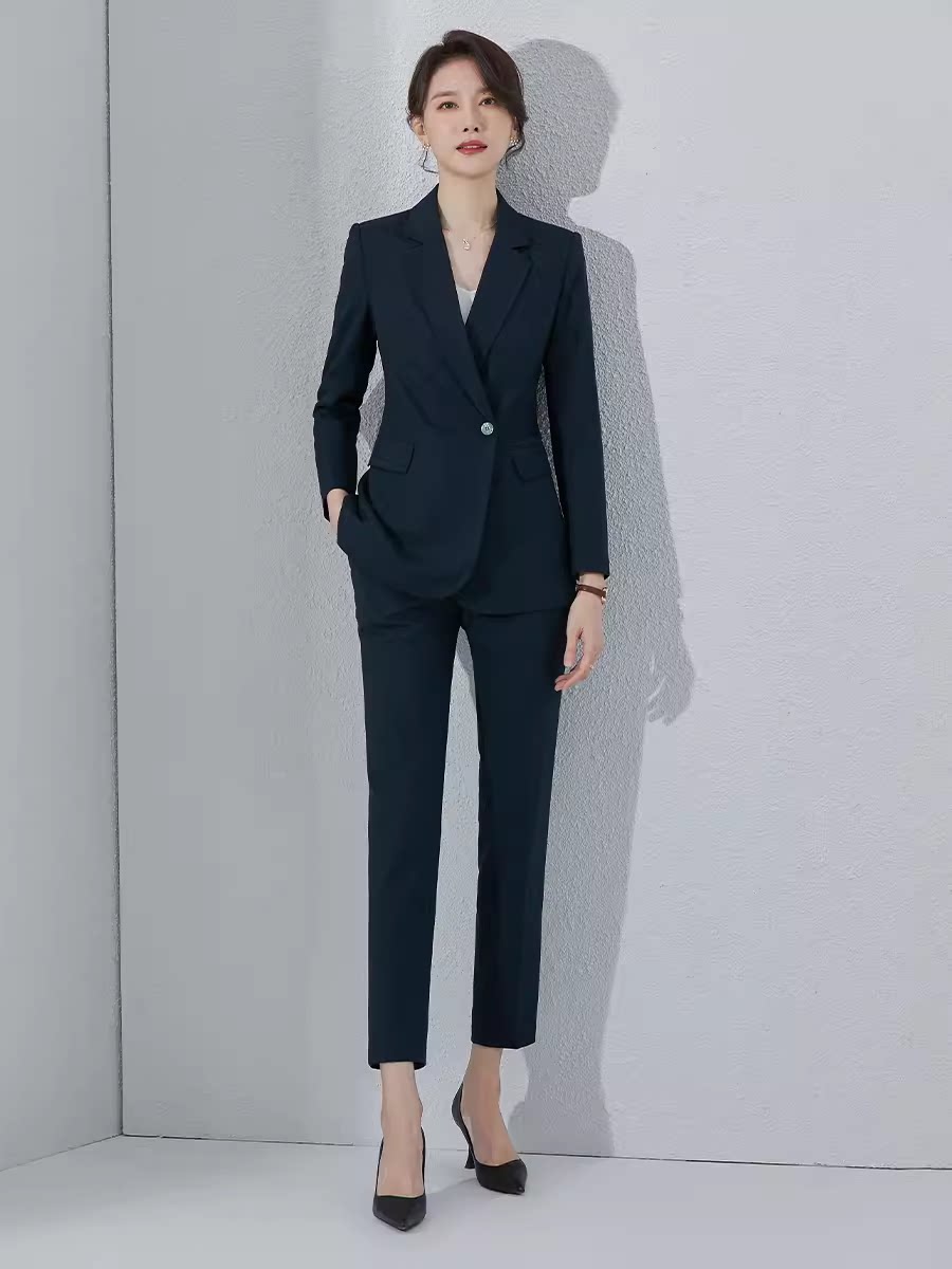 诗璐雅西装套装女秋冬时尚气质酒店商务正装女高端洋气西服职业装