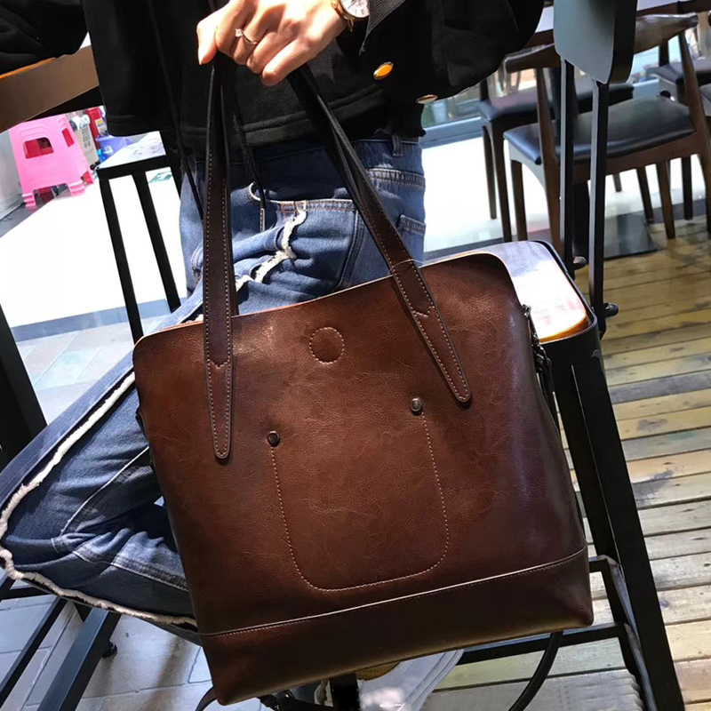 Totes genuine leather new pattern capacity Simplicity Female bag Retro Trend leisure time Handbag fashion Bagin the Leather/Lady bags/Men's bag, 女士包袋新, 托特包 category - from Buy2taobao.com to provide professional Taobao agent buy service