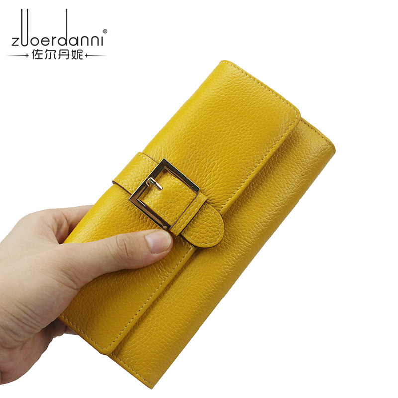 新款女士钱包女长款三折真皮韩版潮正品牛皮夹时尚可爱票夹卡套