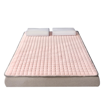 妙菲冬季保暖纯色牛奶绒床垫