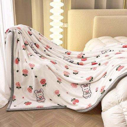 夏季沙发毯空调毯牛奶绒毛毯盖毯毯子午睡办公室叠石桥床上用品薄